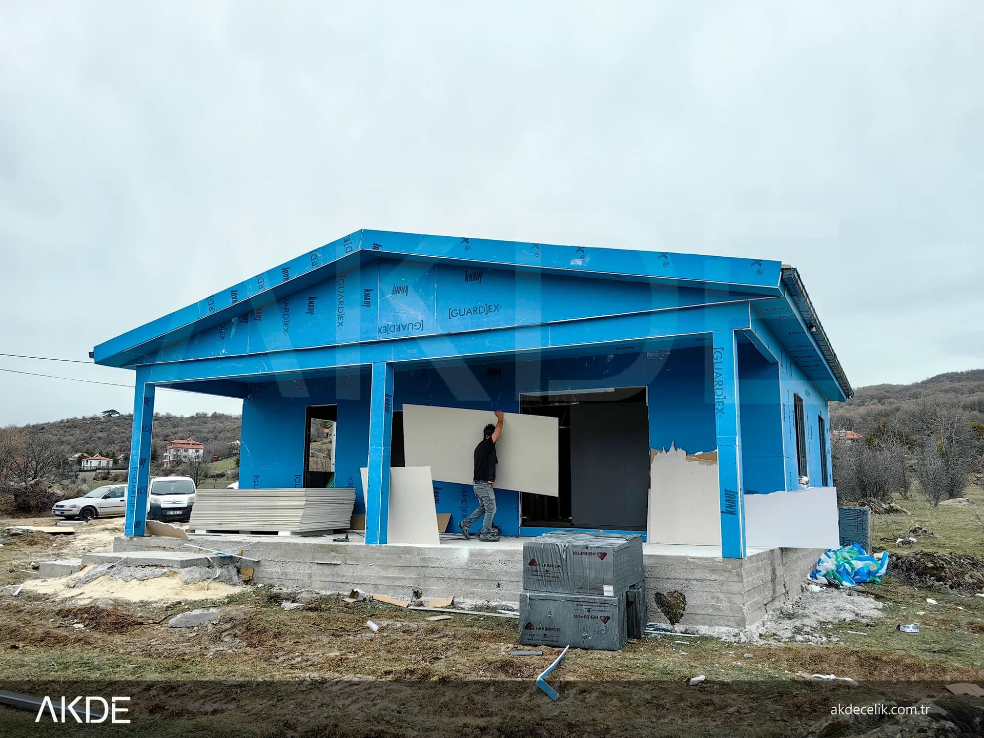 Kızılcahamam Çelik Ev - 85 m² proje fotoğrafı